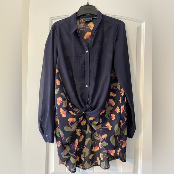 NWT Maeve button up sheer unique shirt - Picture 3 of 8